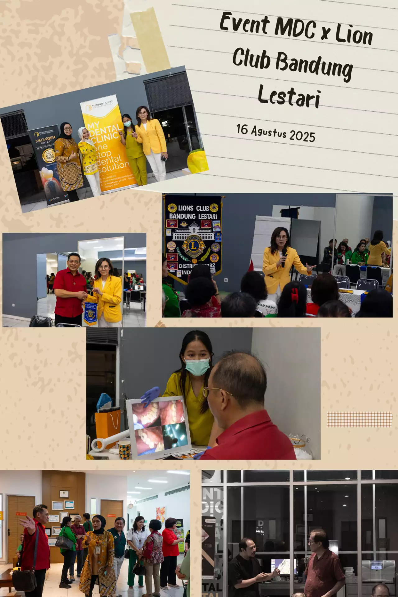 Dental Check Up dan penyuluhan kesehatan bersama Lion Club Bandung Lestari